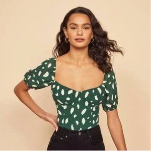 Reformation Berry Top in Fen size 6